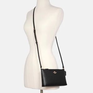 Coach C2001 Zip Top Crossbody Bag Black